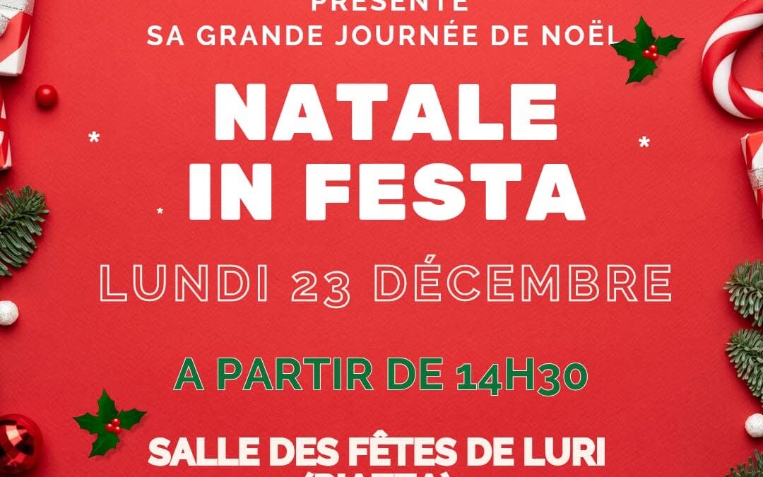 Des activités ludiques autour de Noël, lundi 23 décembre, organisées par l’Associu Marina in Festa